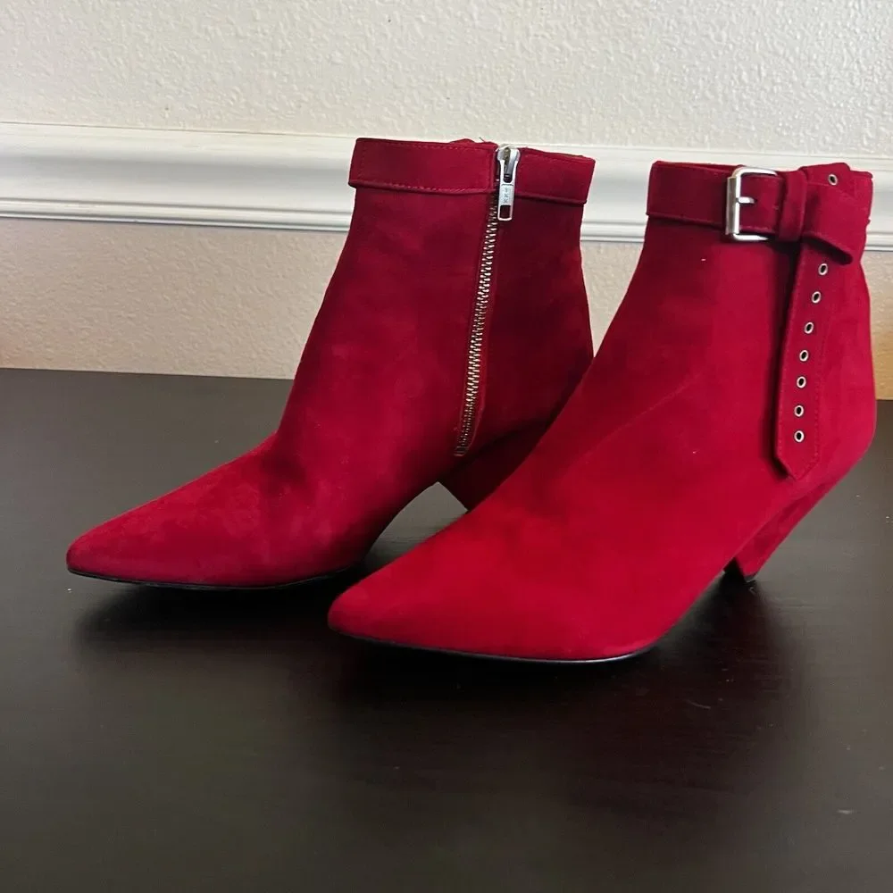 IRO LINAC Ankle Boots In Red Womens Size‎ Eu 39 / US 8 - 8.5 New In Box